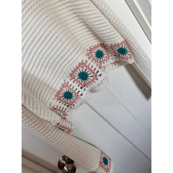 Sincerely Jules women's crochet bell‎ sleeve flare sweater size xl - Picture 4 of 10